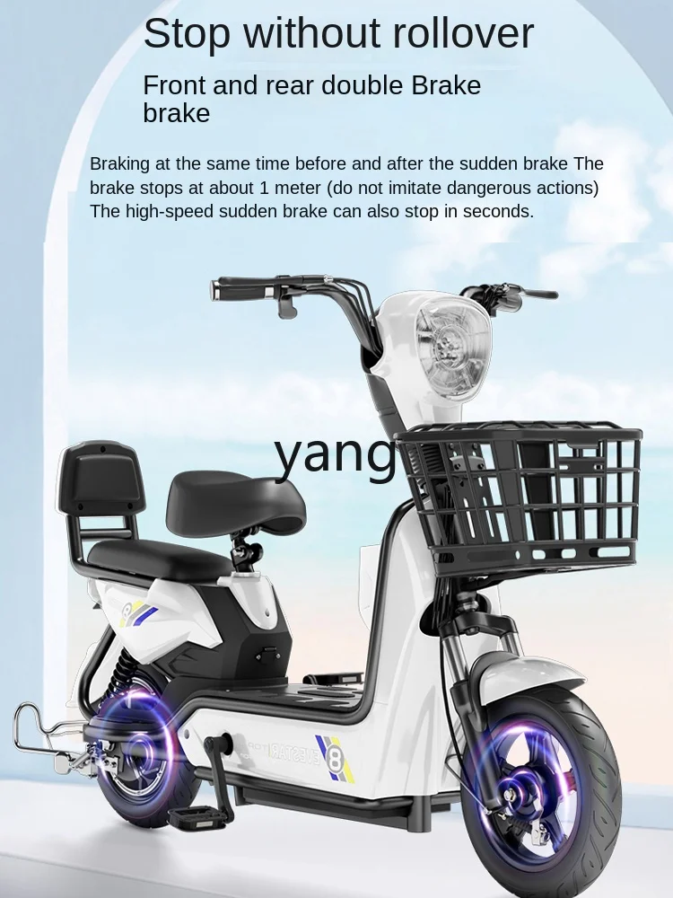 Yjq Battery Electric Bicycle New National Standard Small High Endurance Electric Vehicle Two-Wheel Power Scooter Lithium Battery