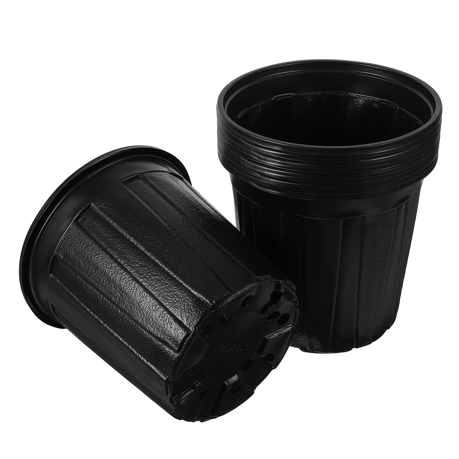 

10Pcs Black Large Nursery Pots Sturdy Plastic Flower Pots for Outdoor Indoor Plants Garden Supply with Well Designed Drainage