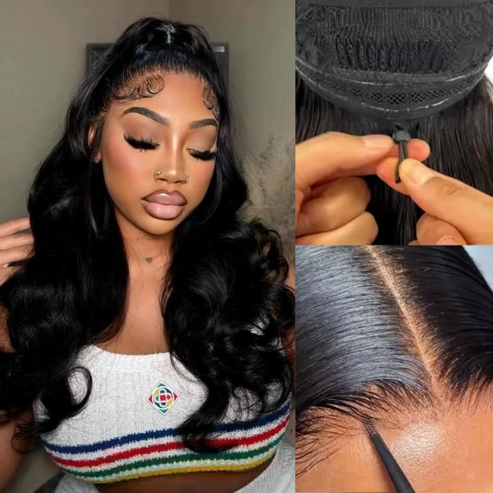 

Парик с кружевной вставкой 13x6 из натуральных волос, с эффектом Body Wave, предварительно выщипанный, 360-градусный, полностью невидимый, без клея, с фронтальной кружевной вставкой, плотность 180%