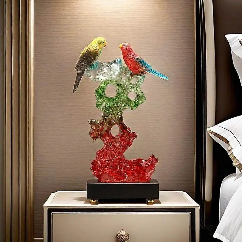 Statuette The Taihu Lake Stone Bird Art Entrance Cabinet Decoration Living Room,Office,Home Figurine Ornament Gift