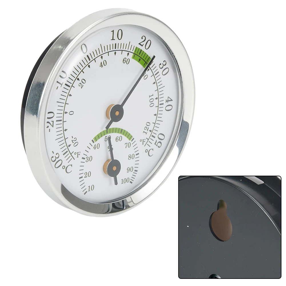 Aluminum Alloy Wall Mounted Temperature Humidity Meter Thermometer & Hygrometer for Effective Temperature and Humidity Control