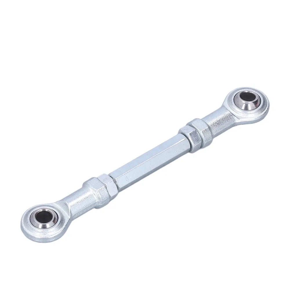 2Pcs 100mm Length Steering Tie Rod Kit 8mm Hole Diameter Silver Adjustable Tie Rod Ball Joint Assembly For Electric ATV