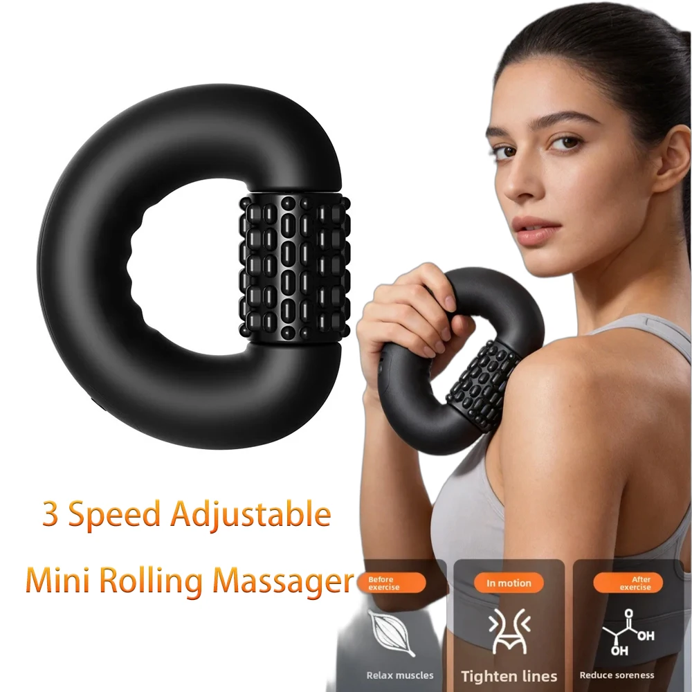 Masajeador Vibratorio Manual de Tejido Profundo con 3 Velocidades Ajustables para Alivio del Dolor Muscular en Cuello, Hombros, Espalda y Cuerpo