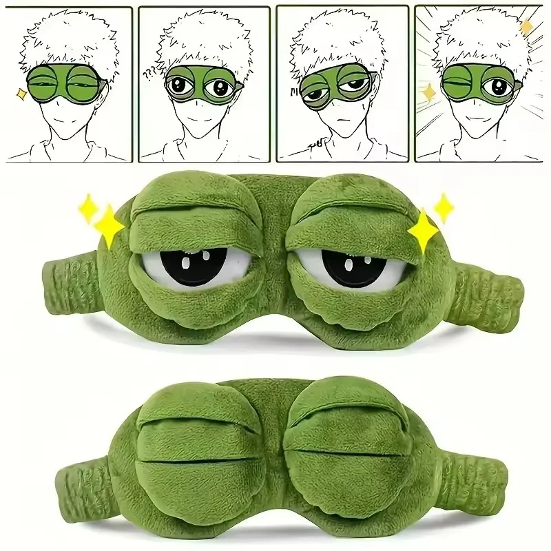 

3D Frog Sleep Mask Natural Sleeping Eyeshade Women Men Creative Cartoon Soft Portable Blindfold Travel Office Eyepatch