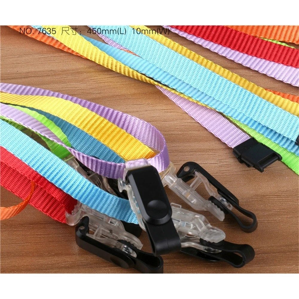 Name Card Holder Neck Straps Colorful Blank Plain Key Lanyard Badge Id Holders Rope