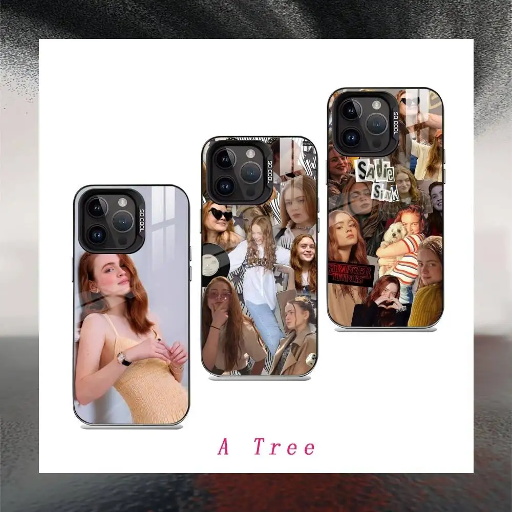 

Actor S-Sadie S-Sink Phone Case For iPhone17, 16,15,14,13,12 Pro Max Black Candy Matte Shockproof Cover