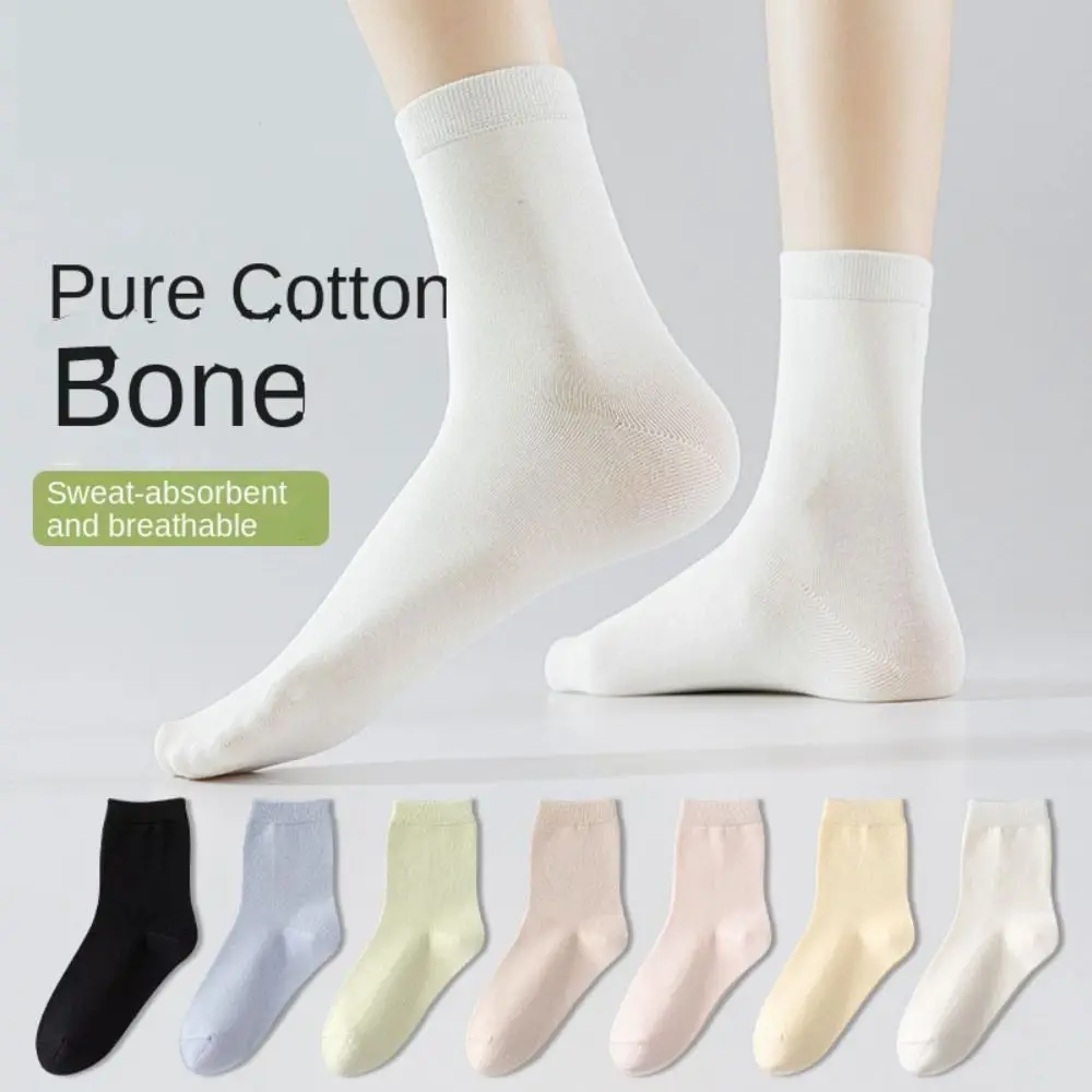 

New Comfortable Women Boneless Socks Combed Cotton Breathable Summer Thin Socks Mid-calf Socks Breathable Socks