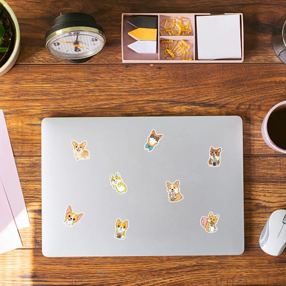 Clear Print 50Pcs/Set Cute Peel And Stick Computer Sticker Waterproof Students Supplies