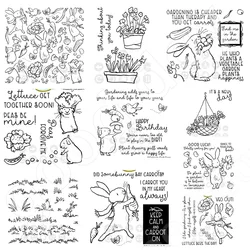 New Mouse Rabbit Flowers Cutting Dies and Stamps Scrapbook Diary Decoration Embossing Template Diy Greeting Card Handmade