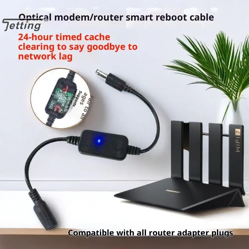 1Pcs Timing 24H Automatic Power Off Reset Line DC 5V-15V 5.5x2.1mm Rout-er Rebooter WiFi Reset Router Timing Restart Module
