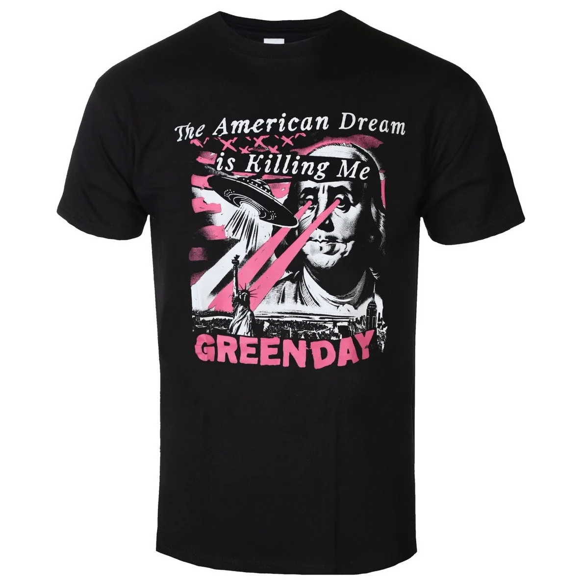 Green Day American Idiot Herzgranaten-Grafik-T-Shirt Klassischer Punk-Rock Retro Streetwear Locker Sitzend Unisex für Musikfans – Detail 3