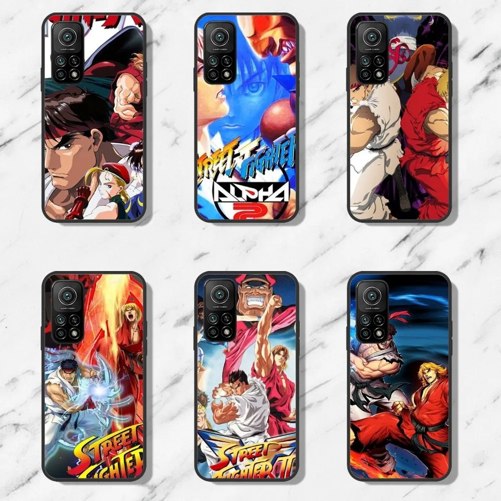 S-Street Fighter Game Phone Case For Xiaomi 12U 12pro Redmi 6 6A 7 7A K40pro Note8 Note9 Black Shell