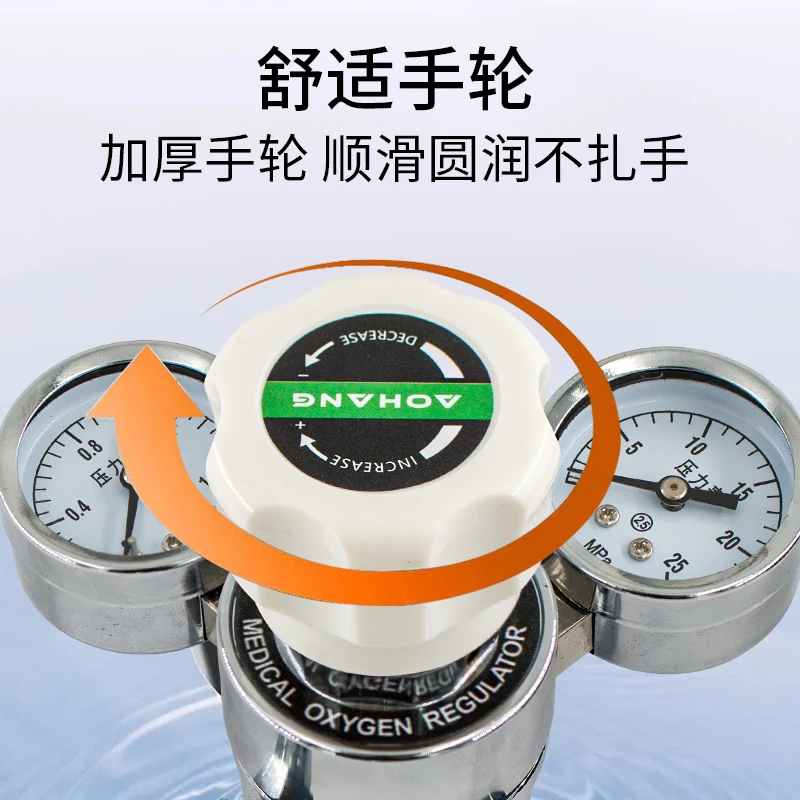 For ambulance oxygen cylinder dedicated pressure reducing gauge for oxygen meter dual gauge pressure reducing device