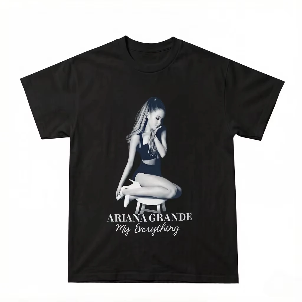 My Everything Album Cover High Ponytail Pop Star Portrait Graphic Tee Cotton Mens Womens T-Shirt Summer Streetwear