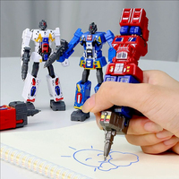 Transformation Robot Toy Deformable Ballpoint Pen Children Toys Writing 2IN1 Educational Action Figure Model Toys for Kids Gift