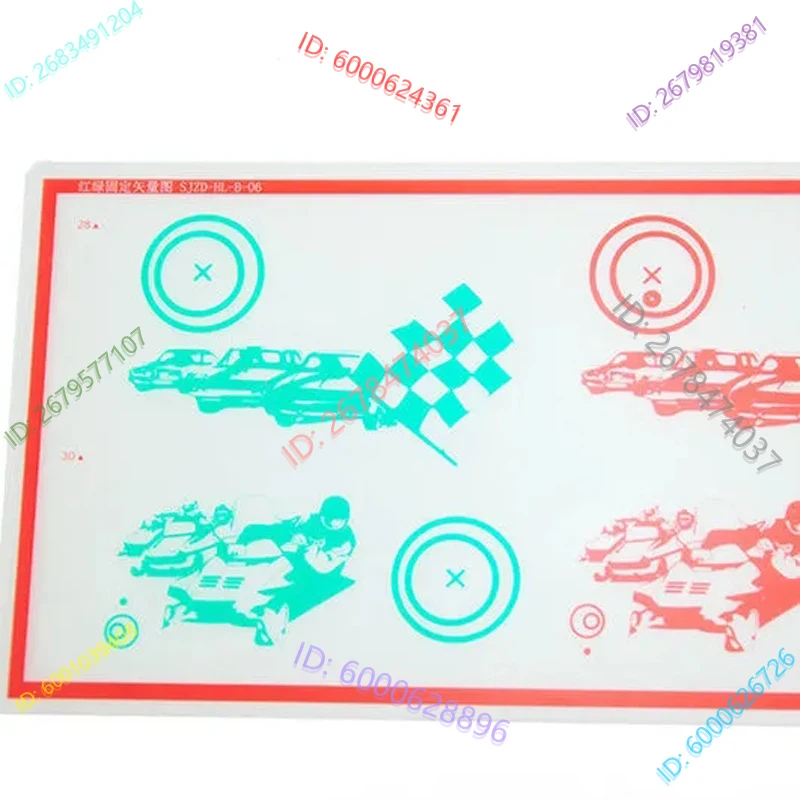 시각 교정, 스테레오 눈 훈련 장치, 시력 치료, 고정 트랜스글리프, 빨간색/녹색, 불일치, 훈련 카드,