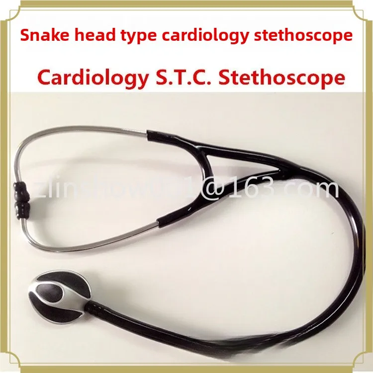 Stethoscope Deluxe snakehead cardiopulmonary stethoscope, earplug diaphragm cardiopulmonary specialist stethoscope