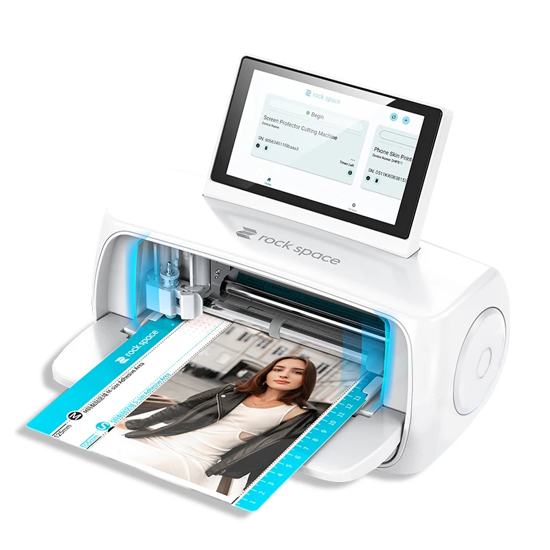 For Screen Protector & Phone Sticker Cutting Machine With HD Display 5.5 Android Touch Panel For Smart Watch & Camera