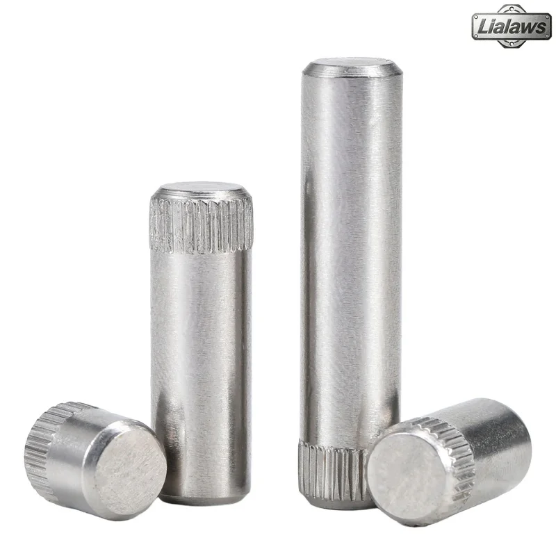 M1.5-M8  Knurled Cylindrical Pin Shaft Pin Hinge Pin304 Stainless Steel Toy Linkage Latch Hinge Connecting Rod Positioning Dowel