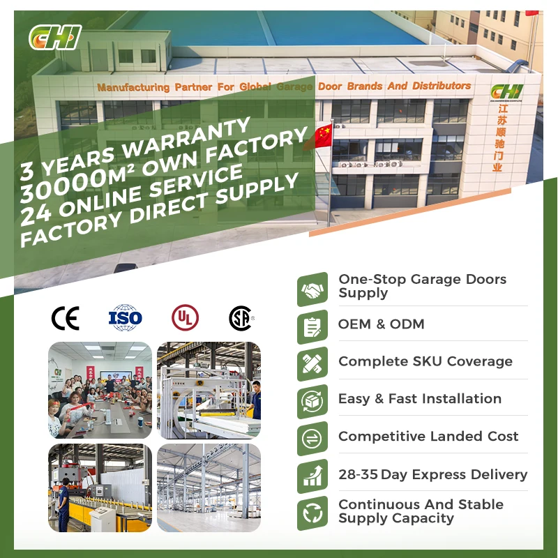 Custom Garage Doors Modern Insulated Residential Vertical Overhead R-value 10+ Double Garage Doors For Wholesaler