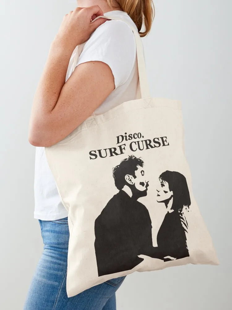 

Surf Curse Disco Design Tote Bag reusable shopping bags bag luxury women tote bag university tote canvas