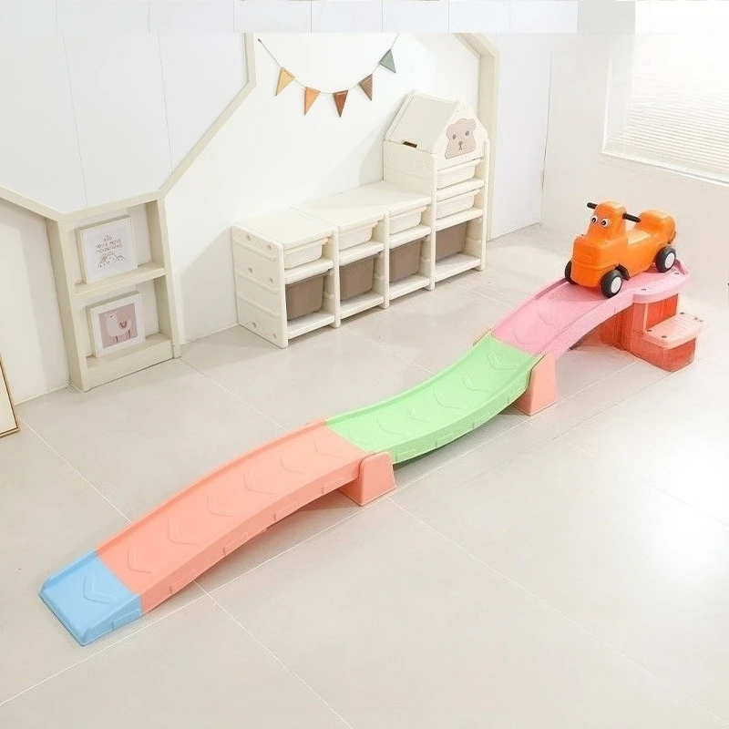 Plastic Toy  Roller Coaster Game For Children Three-stage Sliding Car