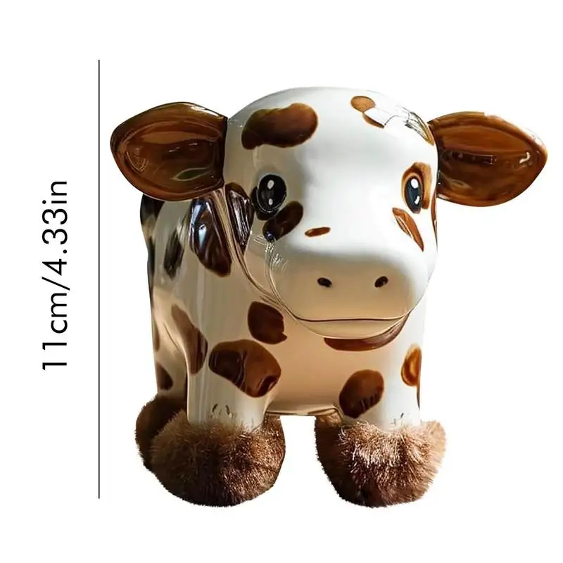 Cow Planter Pot Animal Shaped Highland Cow Planter Pot 4 inch Balcony Decoration Supplies Successes Plants Flowerpot Resin Cute