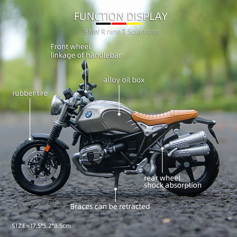 Maisto 1:12 BMW R nineT Scermber Motorcycle Model Static Die Cast Vehicles Collectible Hobbies Alloy Moto Toys Collecting Gift