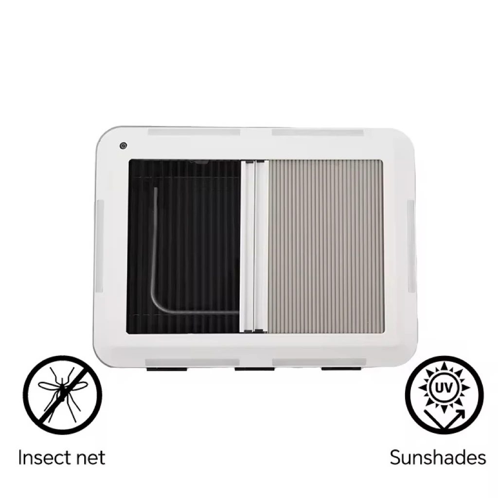 MEIDI High Quality Aluminum Alloy RV Roof Vent With UV Protection Double Layer Acrylic Cover Skylight For Caravan Camping