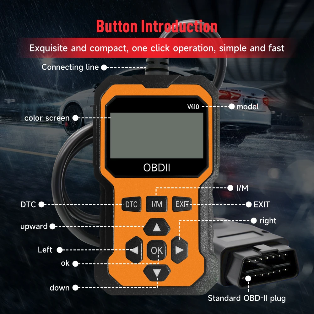 V410 Car Obd2 Scanner Diagnostic Tool Code Reader Engine Fault Code Reader Scanner Can Diagnosis All Obd Ii in 1996 Agreement gallery 4
