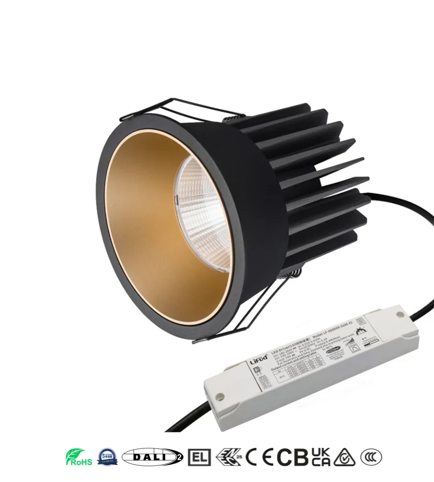 Faretti COB da incasso dimmerabili DALI Faretto da incasso a LED 5W 7W 10W 12W 15W 18W Lampada da soffitto AC220V Illuminazione interna