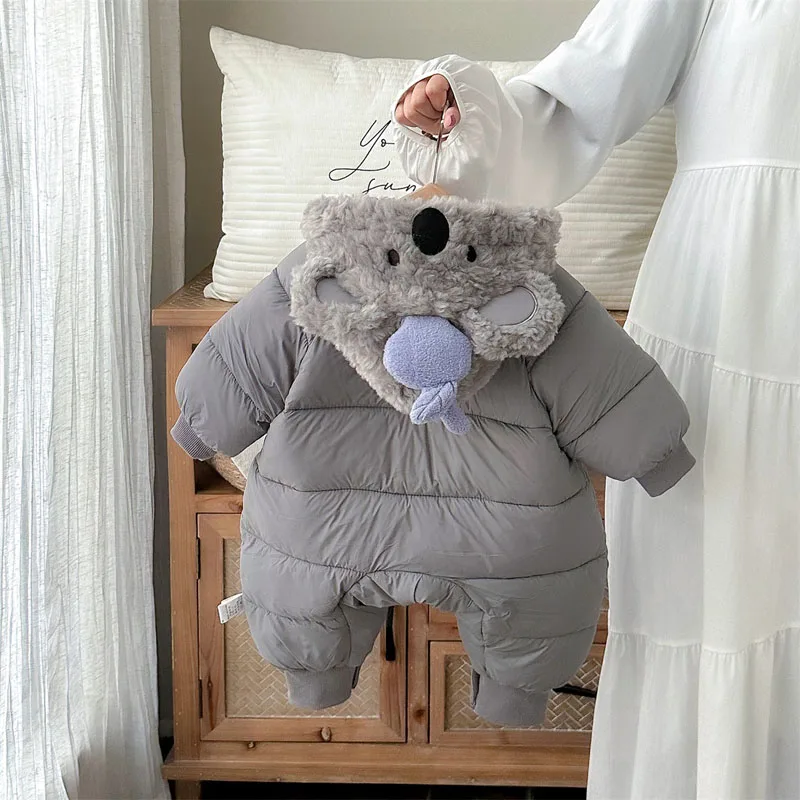 IYEAL Winter Baby Boy Cute Animal Jumpsuit Baby Warm Romper Super Cute Outdoor Clothes Baby Thick Cotton Coat