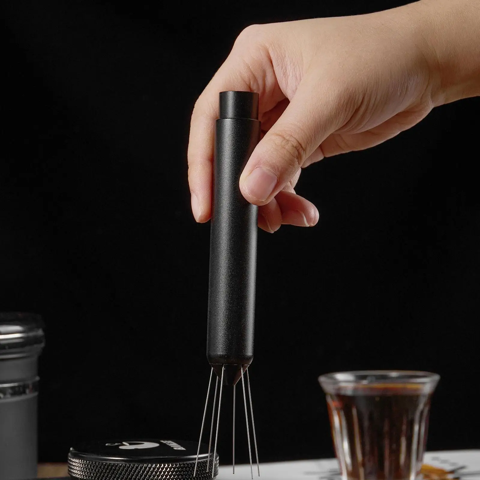 แทมเปอร์เอสเพรสโซ่พร้อมเข็มพับเก็บได้ จําหน่ายแทมเปอร์กาแฟที่เป็นประโยชน์