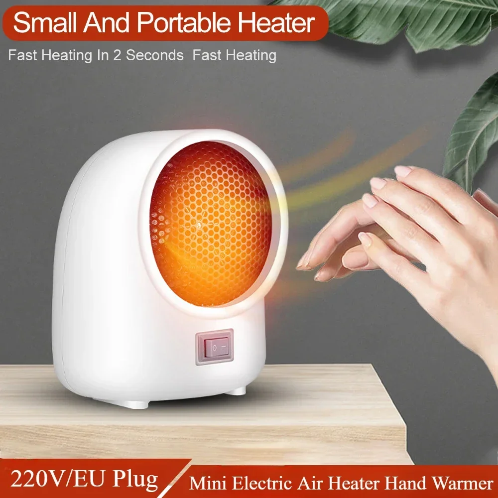 220V Hot Fan Heater Mini Electric Heater Desktop Quick Heating Home Portable Electric Heater For Home Office Warmer Hand Warmer