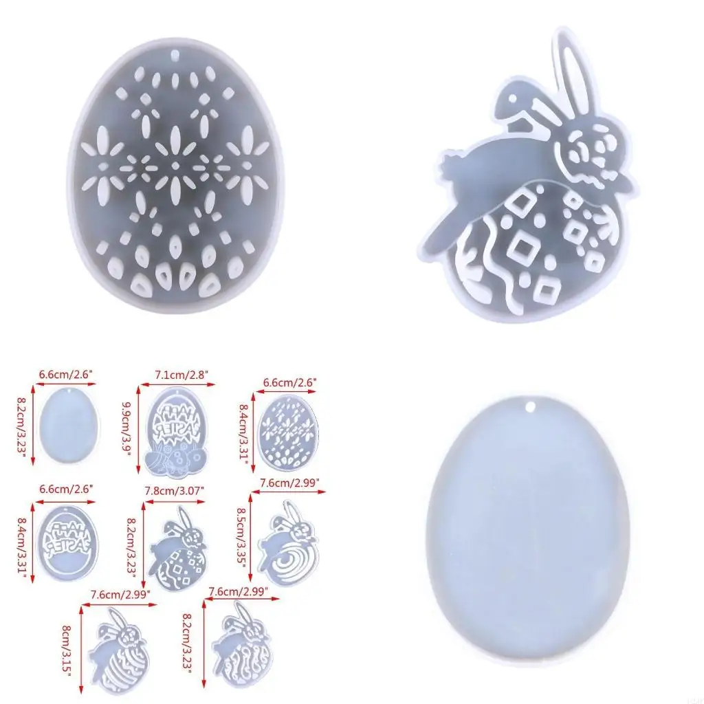   Easter Series Keychain Silicone Mold Happy Easter Letters Rabbit Pendant Handmade Mold Easter Day Anniversary Gift