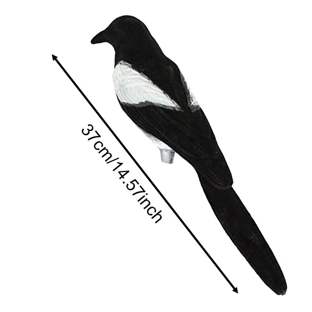 Plastic Magpie Bird Scarecaper Realistic Garden Repeller for Home Yard Bird Repellent Protection