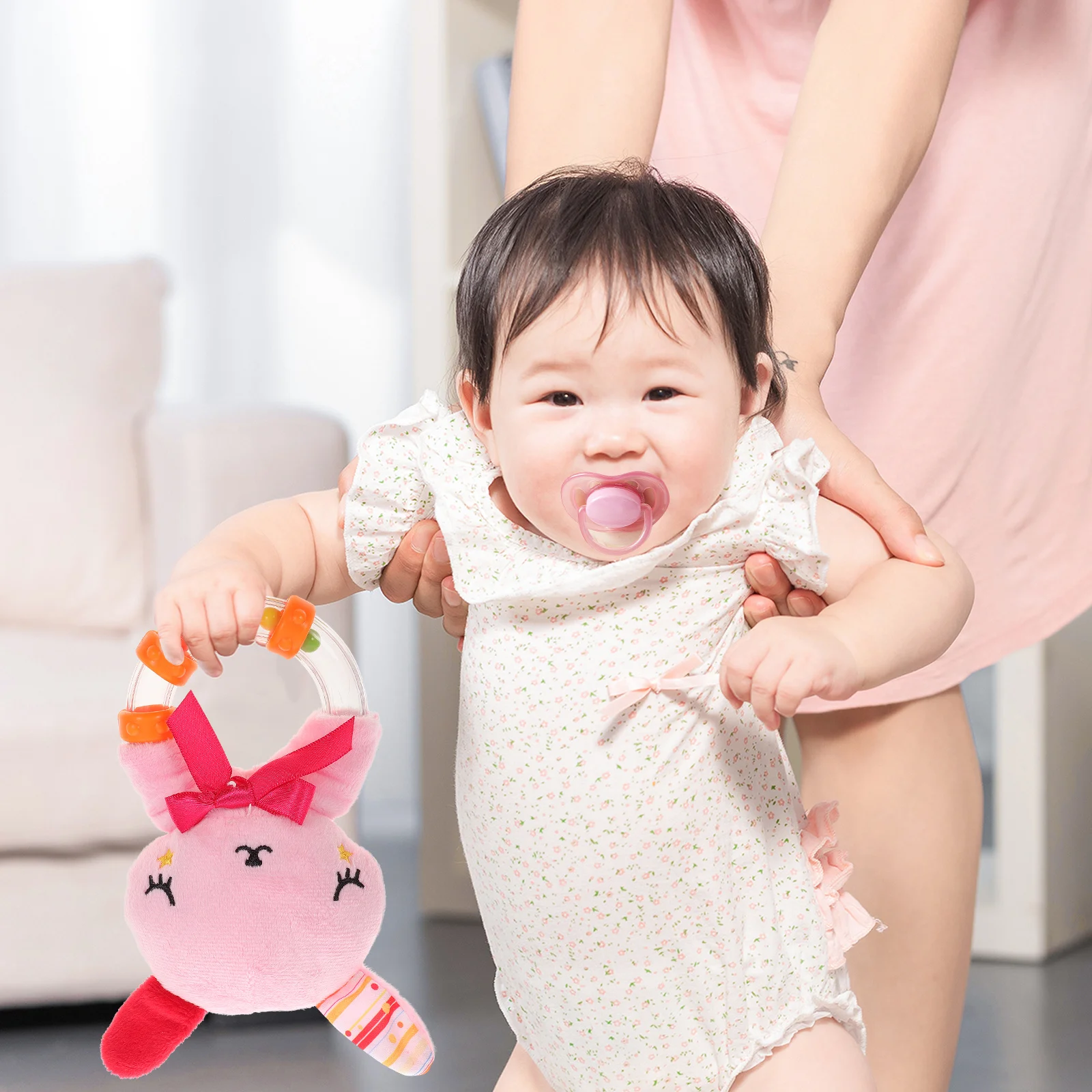 

Baby Animal Shaker Ring Hand For Newborns Infant Sensory Development Crib Stroller Hand Hanging