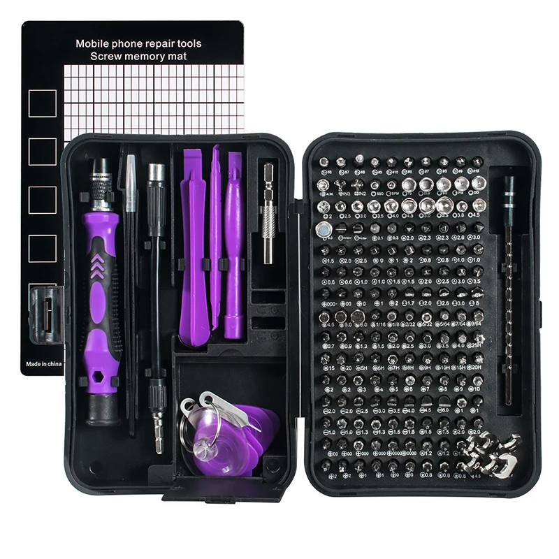 Imagem -05 - Conjunto de Chave de Fenda Múltipla com 154 Bits de Precisão Mini Ferramentas Manuais para Casa Computador Caixa de Ferramentas de Reparo de Telefone Chave de Fenda 170 em