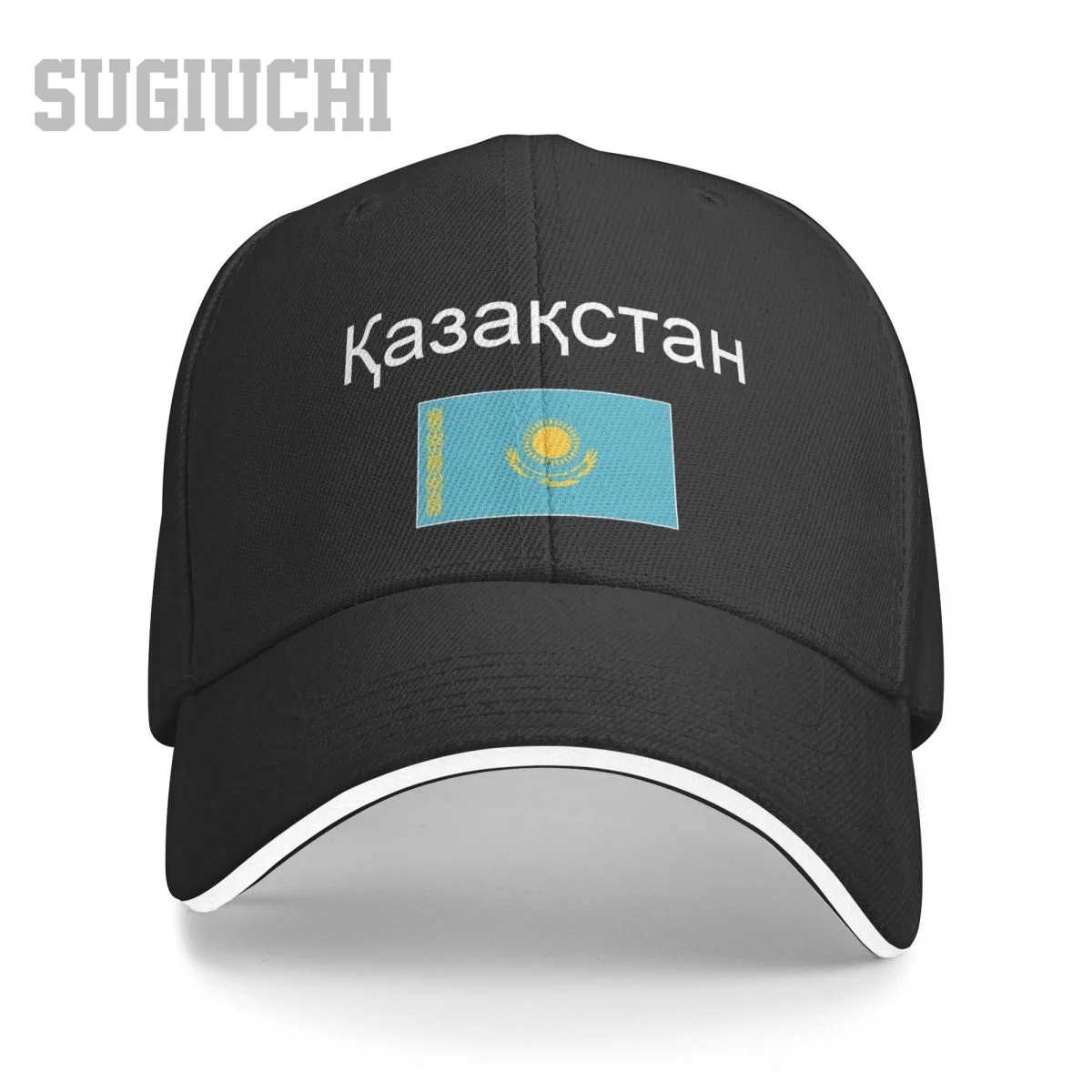 

Unisex Sandwich Kazakhstan Flag And Font Baseball Cap Men Women Hip Hop Caps Snapback Golf Hat Fishing