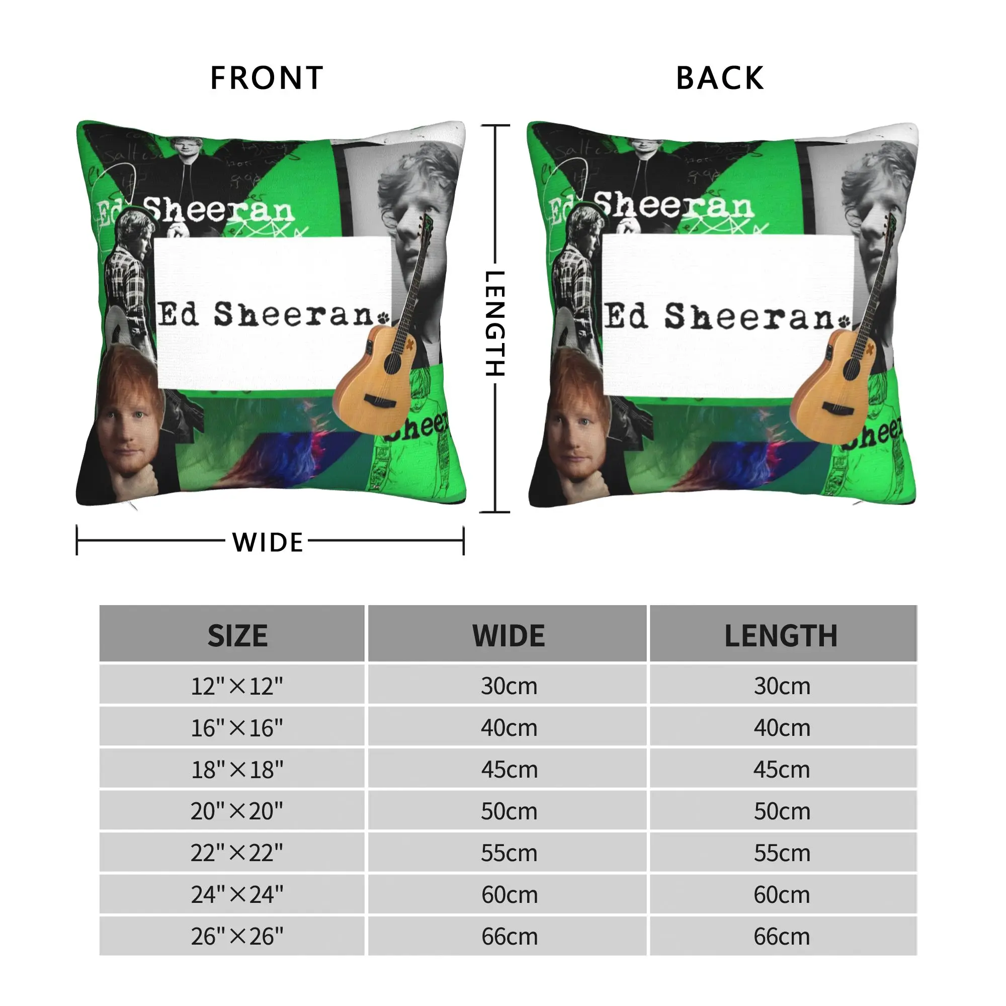 إد شيران حلقة جولة 2026 المخدة اكسسوارات غطاء وسادة مطبوعة الديكور كيس وسادة غطاء المنزل متعدد الحجم