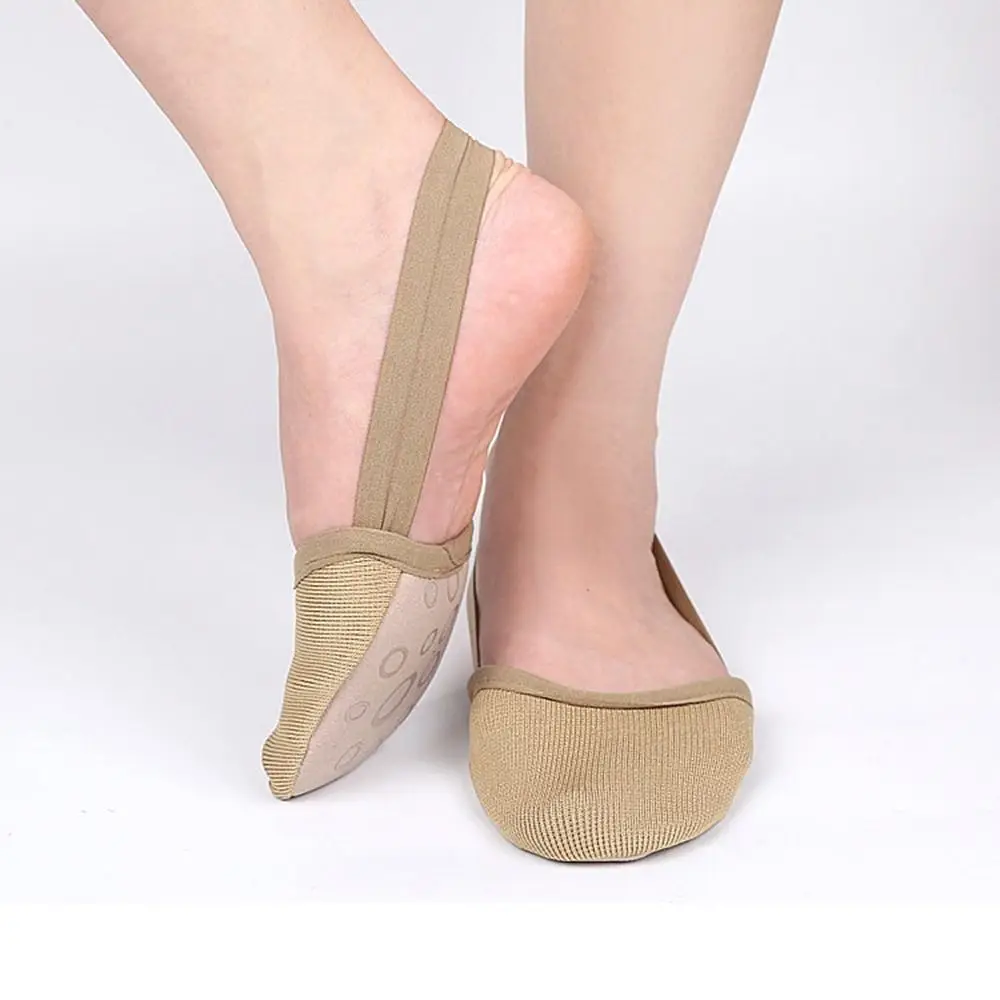 Zapatillas de Gimnasia Rítmica Transpirables de Punto, Elásticas, Antideslizantes, Absorbentes de Sudor, Cómodas, con Cubierta para el Antepié