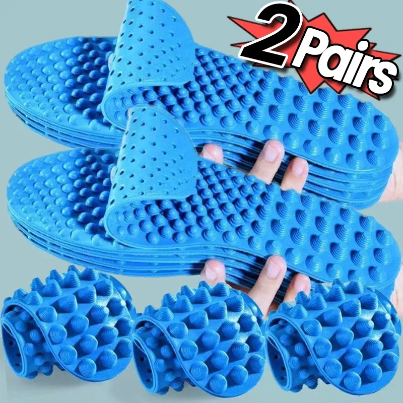 1/2Pairs Massage Point Insoles Foot Acupressure Enhanced Pain Relief Anti Fatigue Insoles Sports Casual Shoes Sole for Man Woman