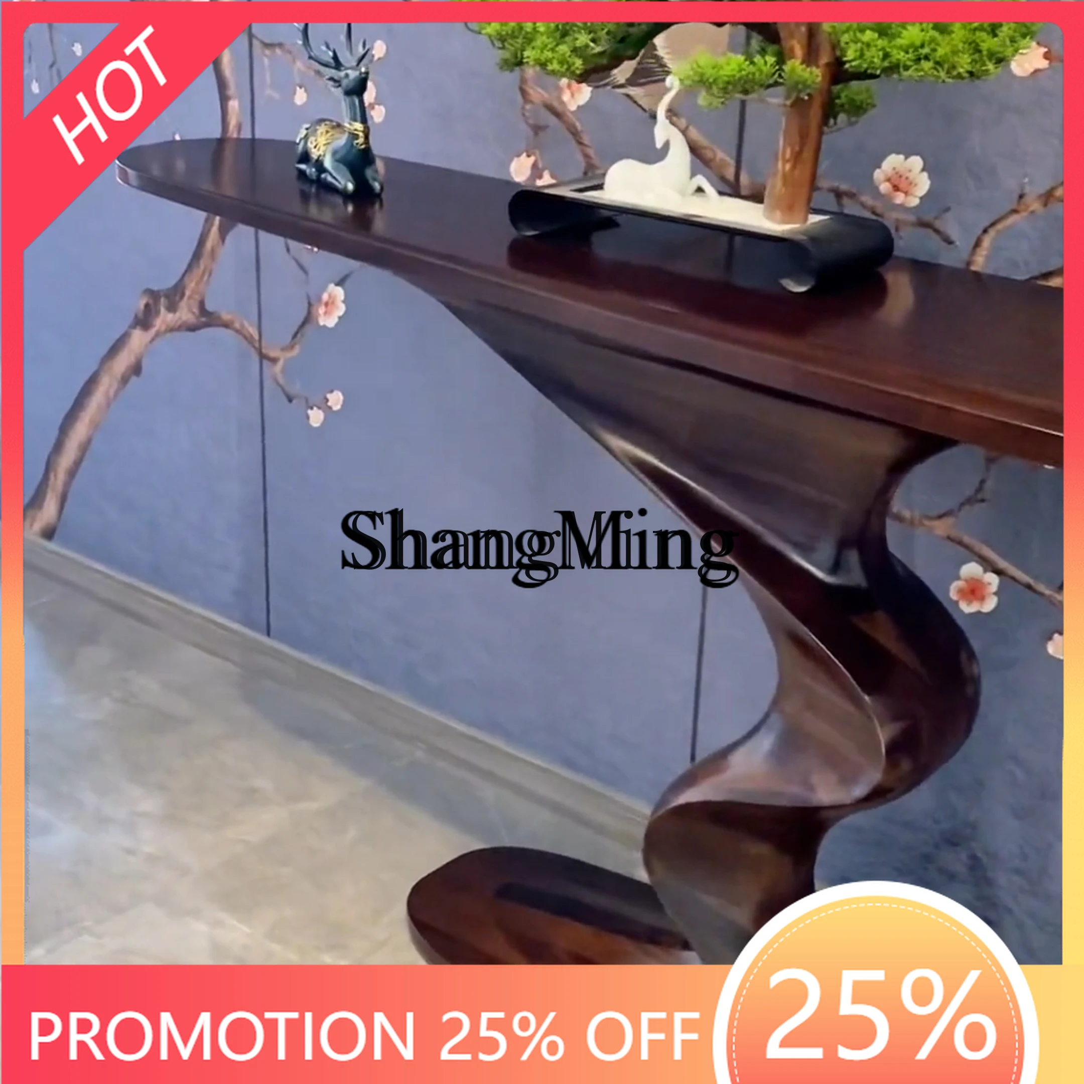 

FG good-looking new Chinese-style entrance table Solid wood entrance platform against the wall Simple living room