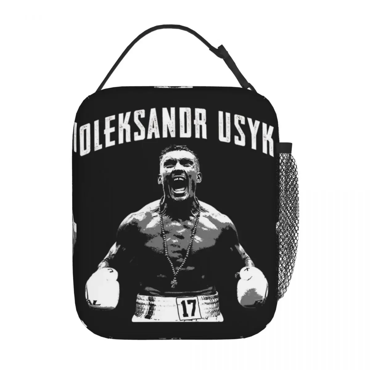 

Usyk Boxer Boxing Player Insulated Lunch Bag Food Container Bags Reusable Thermal Cooler Lunch Boxes For Travel