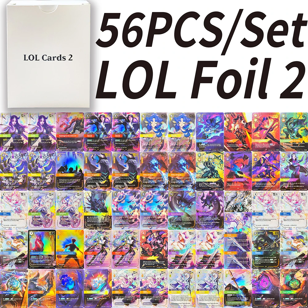 56-cartes-boite-riftbound-champion-legend-gear-spell-unit-game-foil-gold-cards-anim-textured-tcg-ahri-aphelios-kai'sa-vayne-yone-yasuo