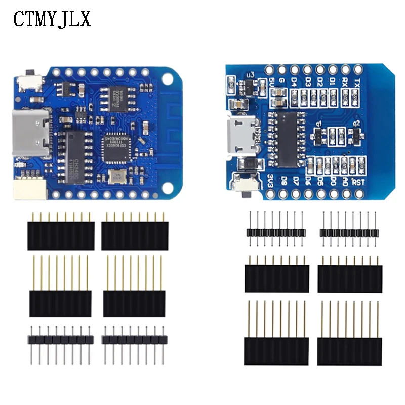 10pcs ESP8266 D1 Mini WIFI Development Board ESP-12F CH340G CH340 V2 Usb For Wemos D1 Mini Nodemcu Lua Board 3.3V Pins DIY Kit