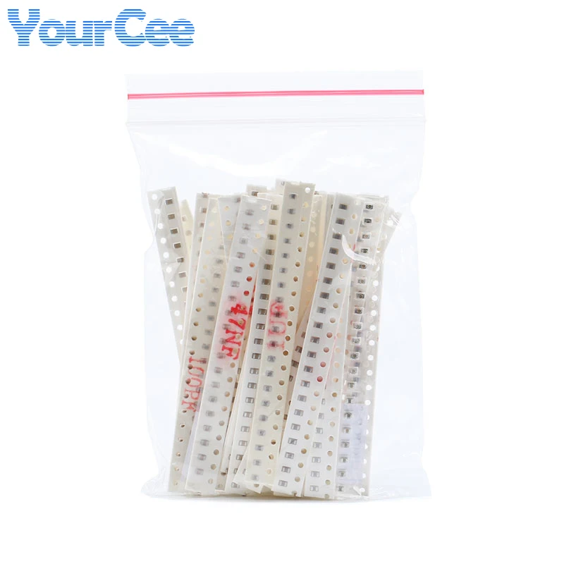 500pcs-1200pcs 0805 0603 0402 SMD 커패시터 1PF -1UF 3.9PF-22UF 1PF-10UF 구성 요소 패키지 커패시터 모듬 키트 샘플 DIY