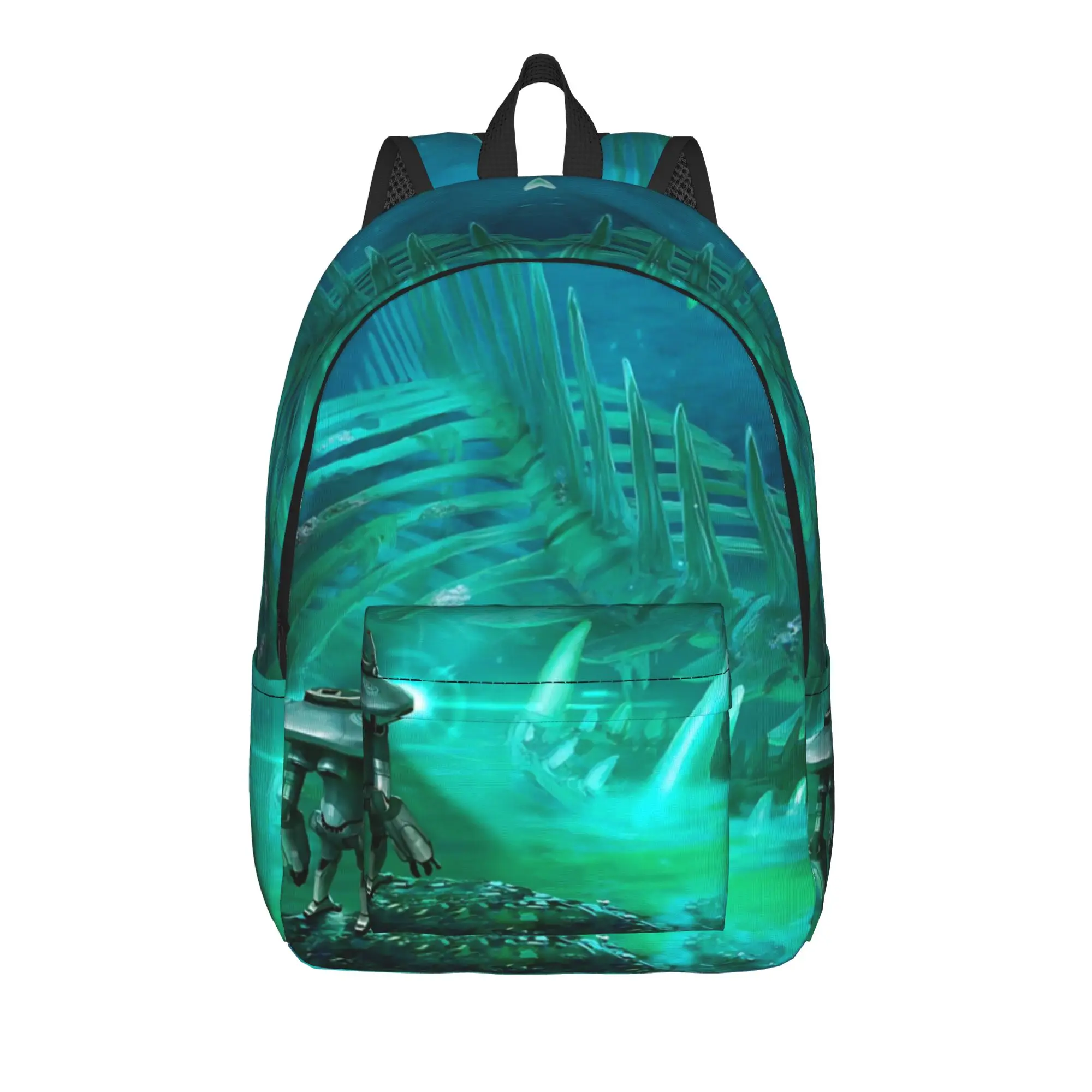 Subnauticas Deep Sea Game Classical Backpack Outdoor High School Work Adventure Creature Daypack Men Women College Canvas Bags