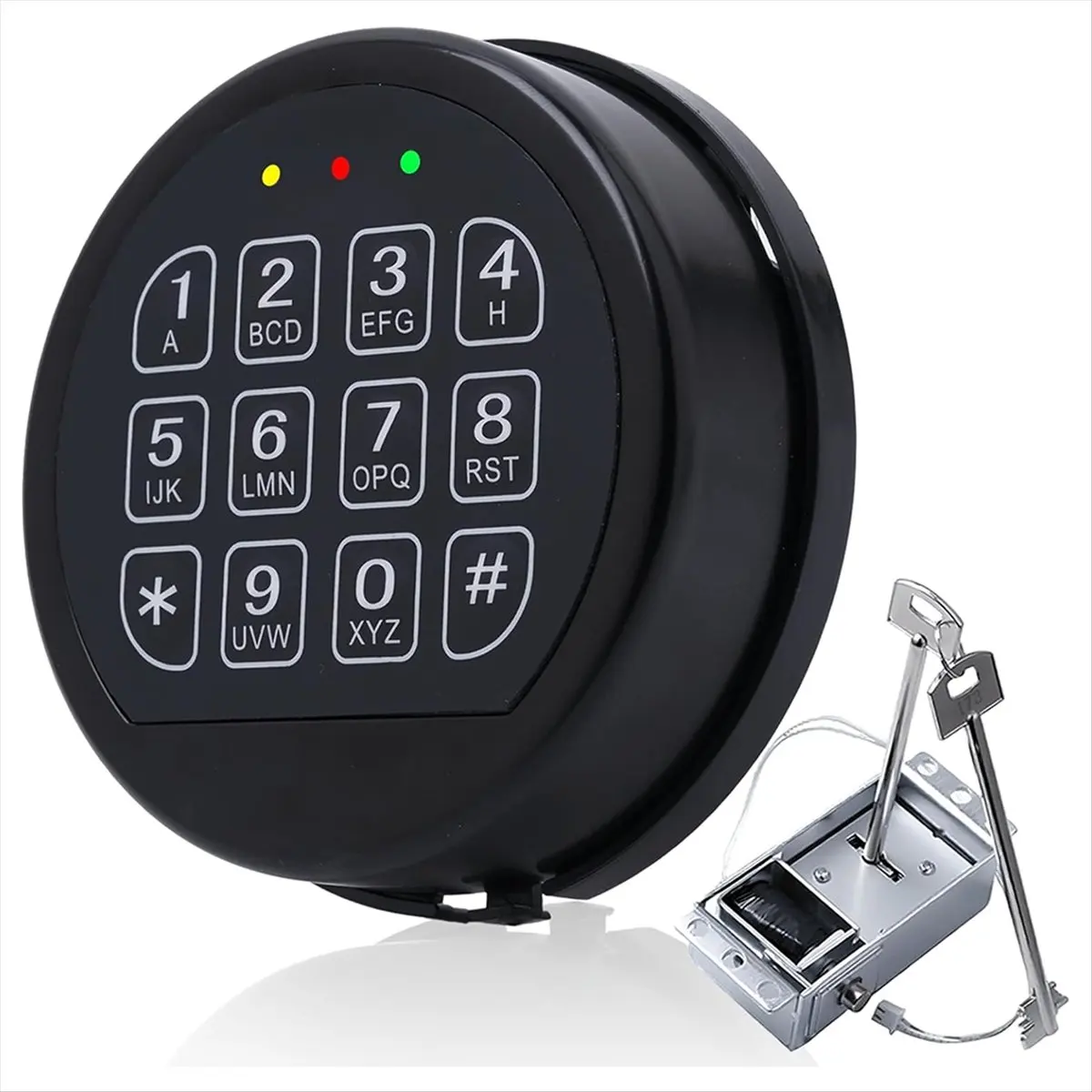 AA83 Safe Replacement Lock with 2 Emergency Keys Black Safe Keypad Electronic Lock for Home, Commercial and Industrial
