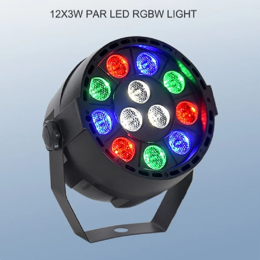 Led Flat Par Светильник 12x3W RGBW, освещение, освещение для дискотеки